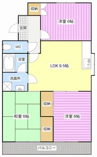 マンションラポール【3階】の間取り