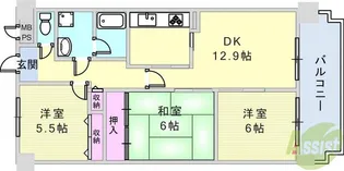 プリオーレ神戸山の手【1階】の間取り