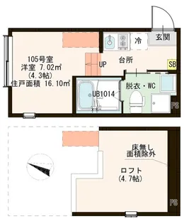 テラス西瑞江【1階】の間取り