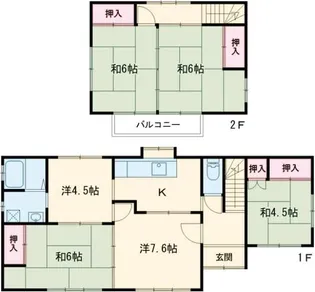 茨城県古河市上辺見【一戸建】の間取り