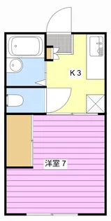 ヴィラベルディC【1階】の間取り