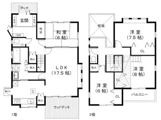 滋賀県近江八幡市鷹飼町北4【一戸建】の間取り