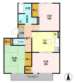 フレマリール鎌ヶ谷 B【2階】の間取り