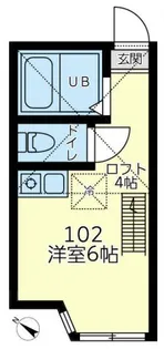 ユナイト東白楽プチ・カナール【1階】の間取り