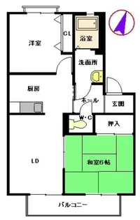 2LDKの間取り画像