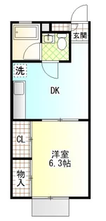 コーポ西湘II【1階】の間取り