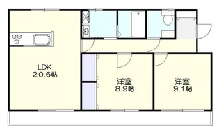 SAND BOX【2階】の間取り