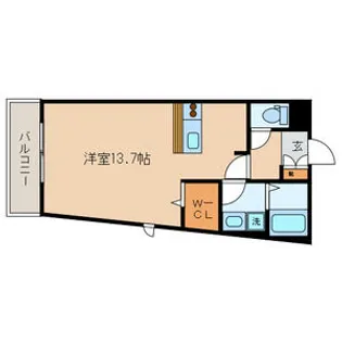 レジデンスサルバトーレ【1階】の間取り