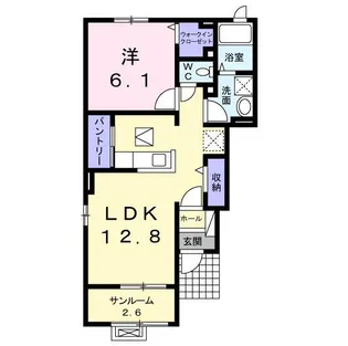Costa Mesa II【1階】の間取り