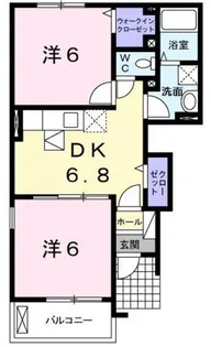 シャトレ・ルミエール【1階】の間取り