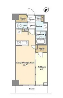 市谷台町坂フロント【3階】の間取り