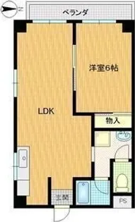 1LDKの間取り画像