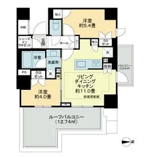 サンウッドテラス東京尾久【5階】の間取り