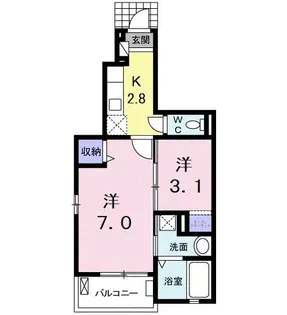 2Kの間取り画像