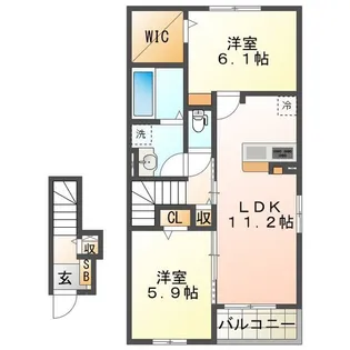 第四東雲 A【2階】の間取り