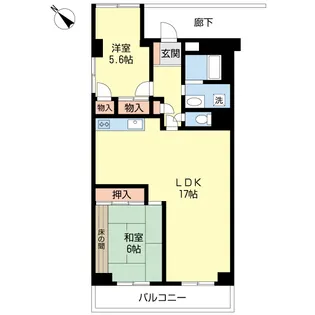 ソフトタウン谷津遊園 1号棟【3階】の間取り