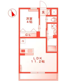 プランドール横濱【2階】の間取り