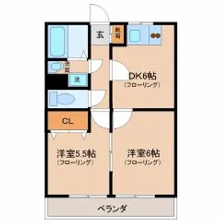 セントーレアII【1階】の間取り