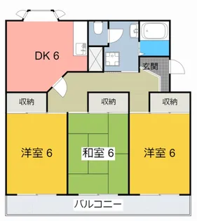衣浦マンションC棟【1階】の間取り