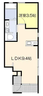 宮城県仙台市青葉区台原3【アパート】の間取り