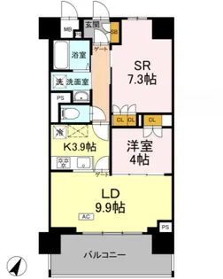 リーラ横浜川和町【3階】の間取り