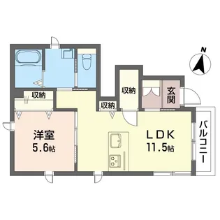 カーサフェリーチェ【1階】の間取り