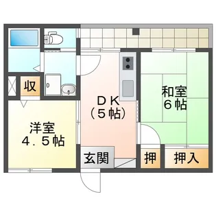 ハートフル古賀【6階】の間取り