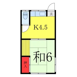 内田荘A【2階】の間取り