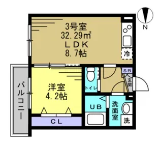 ベルシャンテ八千代台【3階】の間取り
