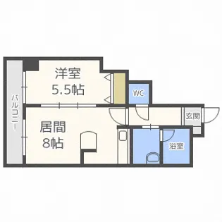 北海道札幌市中央区南十一条西6【マンション】の間取り