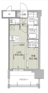 グランフォーレ博多ウォーターフロント【6階】の間取り