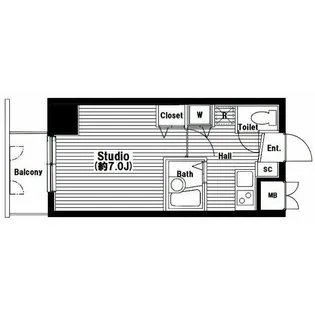 グランド・ガーラ渋谷【4階】の間取り