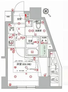 ハーモニーレジデンス大森山王【13階】の間取り
