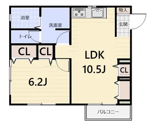 ハイツ小島B【1階】の間取り