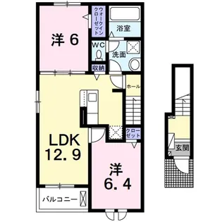 アヴニール ラディユ II【2階】の間取り