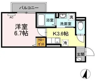 アンジュール神谷【3階】の間取り