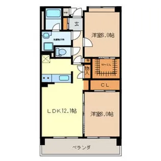 ハイネスエスエスティ【5階】の間取り