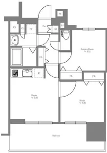 エステムプラザTOKYO RISE【5階】の間取り