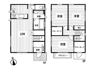千葉県木更津市清見台東2【一戸建】の間取り