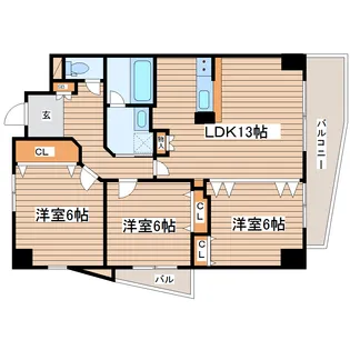 オリエンテ泉中央【1階】の間取り