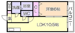シーベル【3階】の間取り