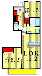 千葉県市川市東大和田1【アパート】の間取り