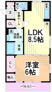 神奈川県川崎市多摩区菅稲田堤3【アパート】の間取り