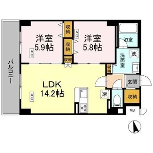 千葉県船橋市印内町【マンション】の間取り