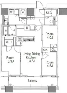 勝どきザ・タワー【40階】の間取り