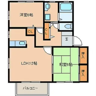 ルピナス御井【1階】の間取り