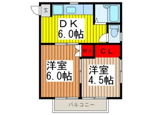 岩瀬 ハイツ【2階】の間取り