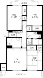 練馬関町第2社宅2号棟【1階】の間取り