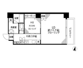 恩京アムールビル【9階】の間取り