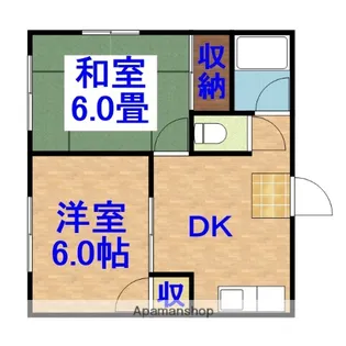 第2津根ハイツ【1階】の間取り